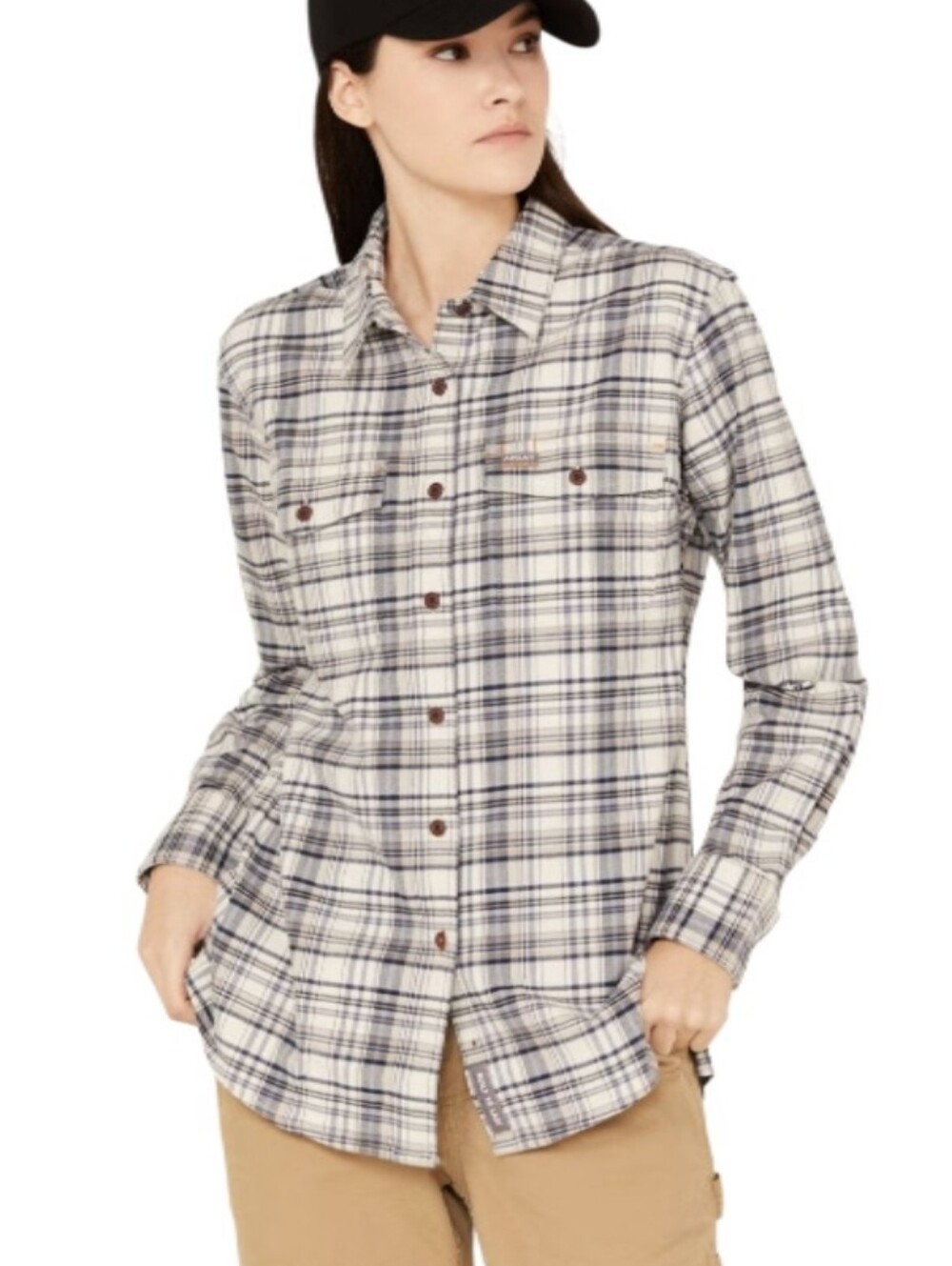 Ariat Rebar Plaid Flannel Button-Down Shirt-NWOT